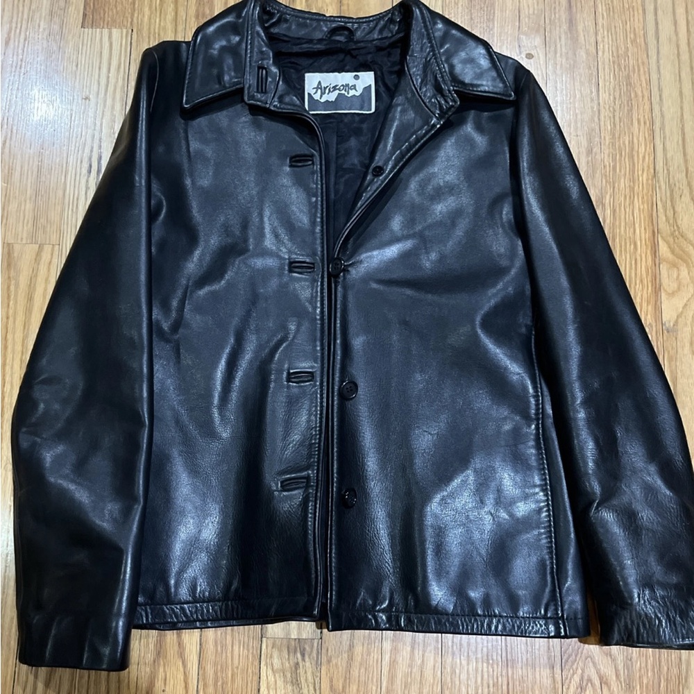 Vintage Arizona Jean Company woman’s Black Leather Jacket M